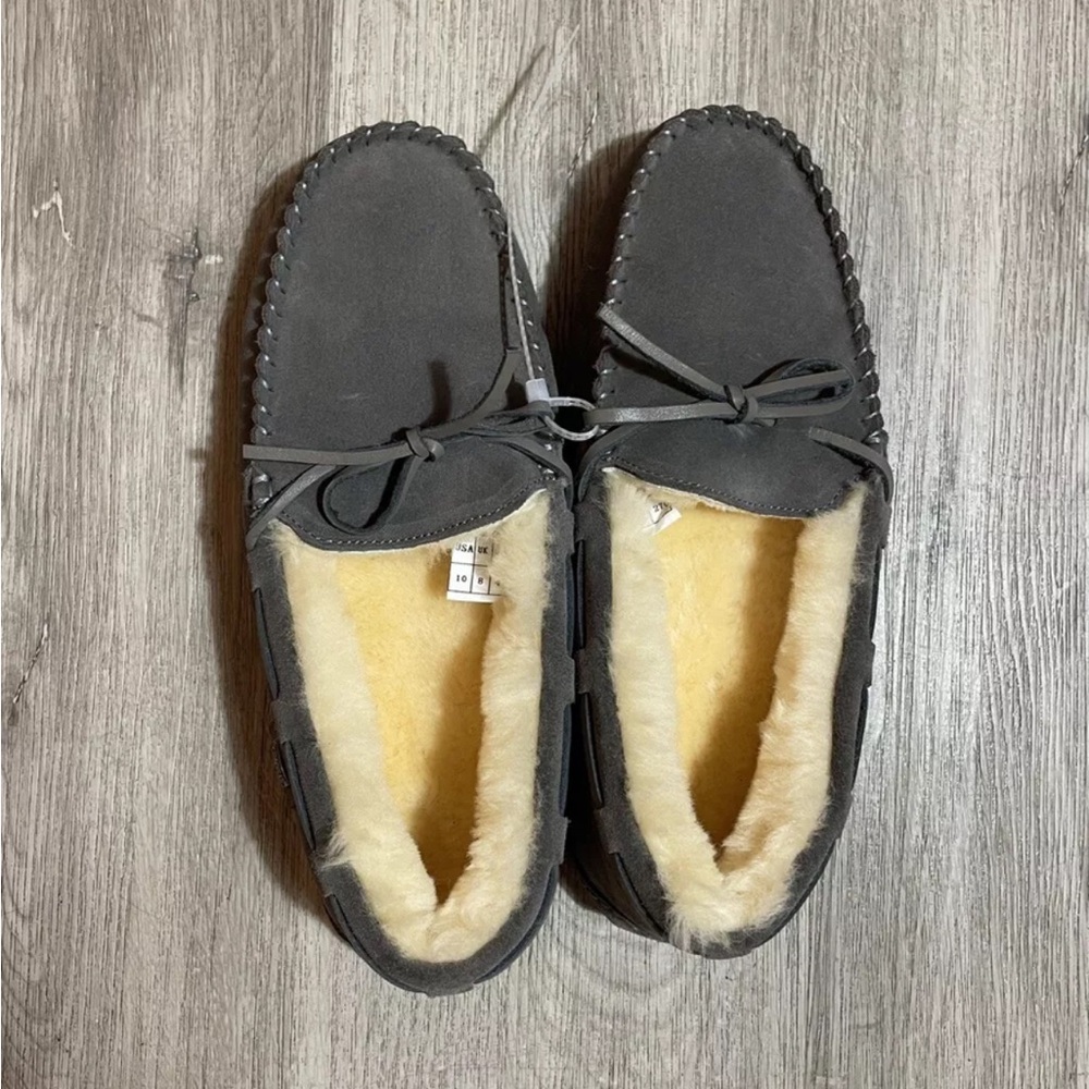 Australia Luxe Collective NEW SIZE 10 Women’s Moccasins Gray Slippers $165 MSRP